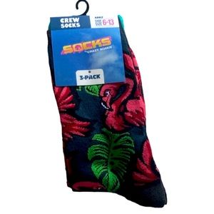 NWT CRAZY BOXER Print Crew Socks 3-pack Bundle Sz 10-13 Unisex